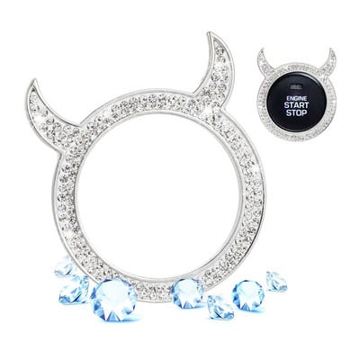 Carcasa pentru buton de pornire cu un singur clic Interior Aprinderea motorului Buton de pornire Oprire Capac de protectie Decorare din cristal Accesorii auto