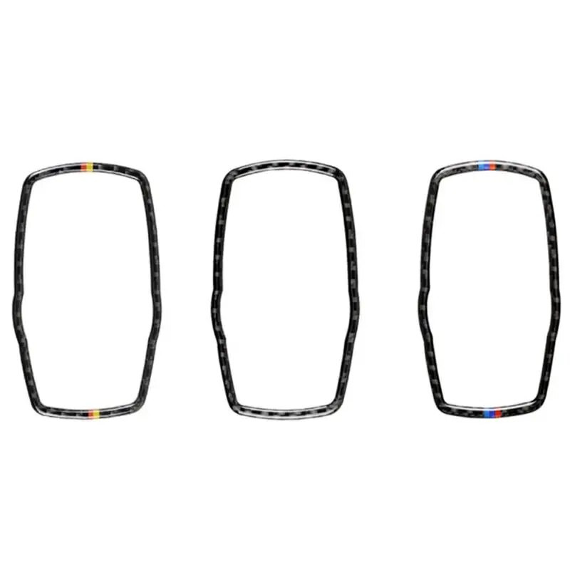 Auto süsinikkiust raam BMW meedia nuppude kleebiste jaoks Nupu kate F10 F20 F30 F34 F07 F25 F26 F15 F16 F-Parimad interjöörikleebised