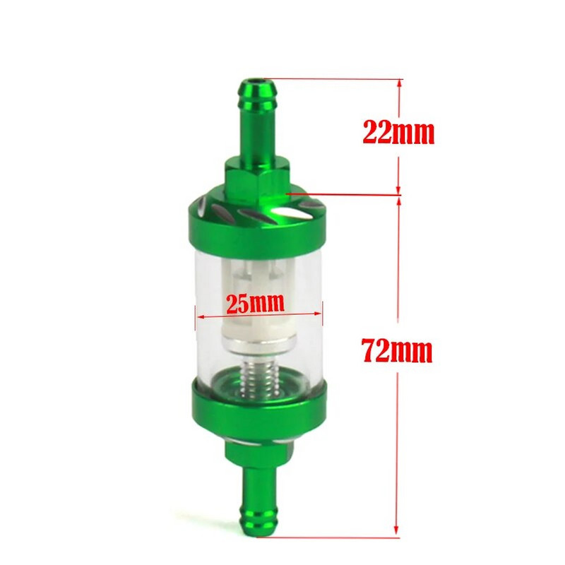 CNC alumiiniumsulamist klaasist mootorratta gaas, bensiin, õlifilter, mototarvikud ATV dirt Pit bike motokrossi jaoks