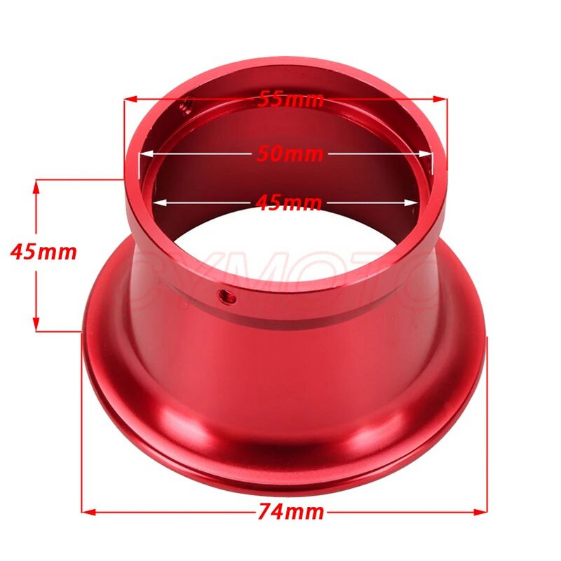 50 mm mootorratta karburaatori õhufiltri liidesega tuuletassi sarvi kiiruse virn