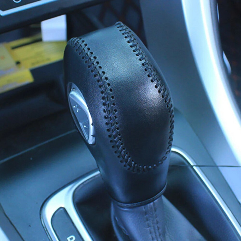 Auto PU nahast süsinikkiust käigukangi nupu kate Ford EcoSport Escape Fusion C-Max Energi Wagon Fiesta Focus Transit kaubiku jaoks