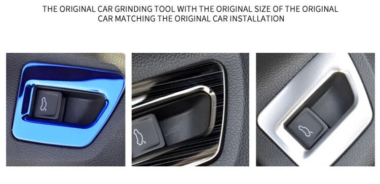 Nerūsējošais tērauds Automašīnas aizmugurējā bagāžas nodalījuma kastes slēdža rāmja apdares uzlīmes vāks Automašīnas dizains 2016-2018 VW Passat B8