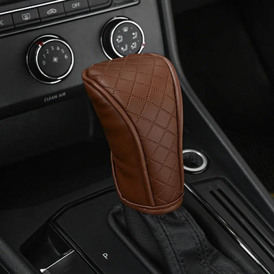 Κάλυμμα χειρολαβής αλλαγής ταχυτήτων αυτοκινήτου PU Δερμάτινο αντιολισθητικό Διακοσμητικό πόμολο αλλαγής ταχυτήτων Προστατευτικό κάλυμμα γενικής χρήσης Αξεσουάρ εσωτερικού αυτοκινήτου