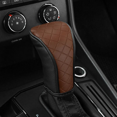 Κάλυμμα χειρολαβής αλλαγής ταχυτήτων αυτοκινήτου PU Δερμάτινο αντιολισθητικό Διακοσμητικό πόμολο αλλαγής ταχυτήτων Προστατευτικό κάλυμμα γενικής χρήσης Αξεσουάρ εσωτερικού αυτοκινήτου