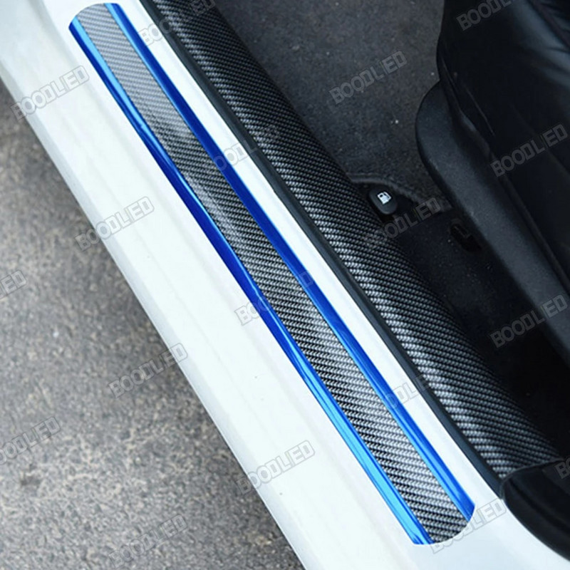 2M Double Colors Carbon Fiber Protector Automašīnu uzlīmes Durvju malu aizsargplēve Gumijas veidņu apdares sloksne DIY For style Accesso
