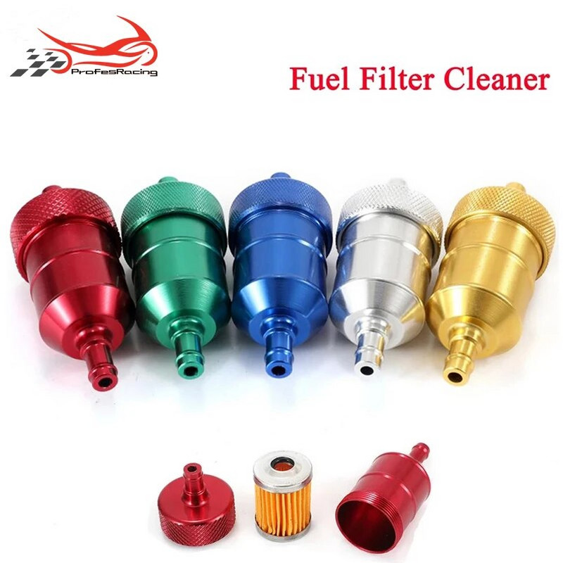 Universalus 8 mm benzino dujų kuro filtro valiklis motociklo duobės purvo dviračiui ATV Quad Oil Gas 5 spalvų kuro filtras