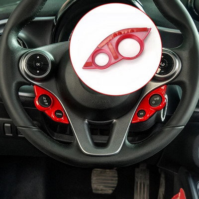 2 Pcs Car Steering Wheel Button Decoration Sticker For New Mercedes Smart 453 Fortwo Forfour Car Accessories Interior Styling