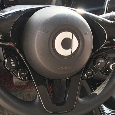 2 db autó kormánykerék gomb díszítő matrica új Mercedes Smart 453 Fortwo Forfour autótartozékokhoz belső stílus