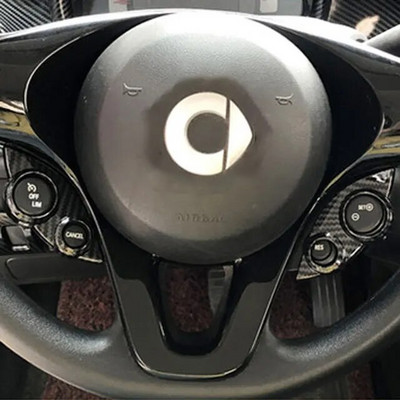 2 db autó kormánykerék gomb díszítő matrica új Mercedes Smart 453 Fortwo Forfour autótartozékokhoz belső stílus