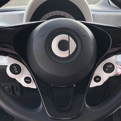 2 db autó kormánykerék gomb díszítő matrica új Mercedes Smart 453 Fortwo Forfour autótartozékokhoz belső stílus