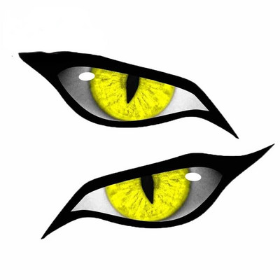Jpct funny animated eye decals for campers, motorcycles, notebooks, waterproof decals to cover scratches, 13cm x 9.5cm
