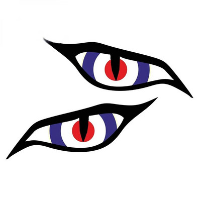 Jpct smieklīgas animācijas acu uzlīmes kemperiem, motocikliem, piezīmjdatoriem, ūdensnecaurlaidīgas uzlīmes, lai segtu skrāpējumus, 13 cm x 9,5 cm