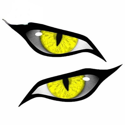 Jpct smieklīgas animācijas acu uzlīmes kemperiem, motocikliem, piezīmjdatoriem, ūdensnecaurlaidīgas uzlīmes, lai segtu skrāpējumus, 13 cm x 9,5 cm