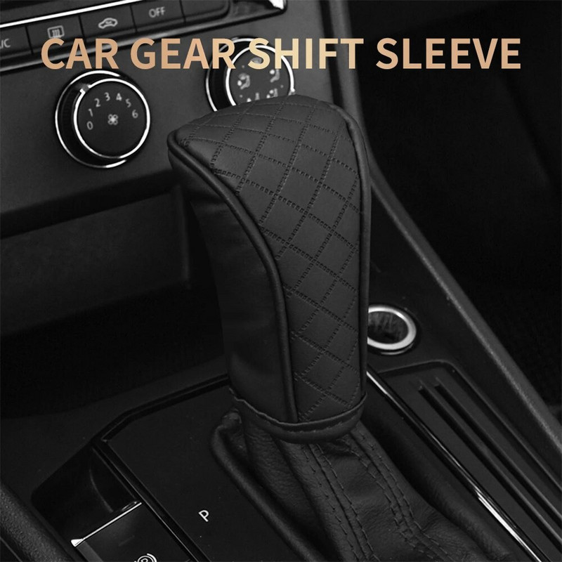 Neslīdošs automašīnas pārslēgšanas roktura pārsegs PU āda Nodilumizturīgs pārslēgšanas pogas aizsargpārsegi Ērts satvēriens Automātiskās pārslēgšanas pārnesuma pārsegs