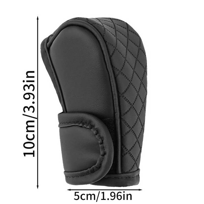 Neslīdošs automašīnas pārslēgšanas roktura pārsegs PU āda Nodilumizturīgs pārslēgšanas pogas aizsargpārsegi Ērts satvēriens Automātiskās pārslēgšanas pārnesuma pārsegs