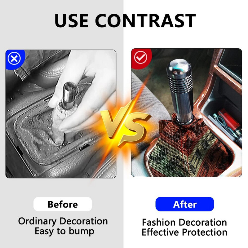 RASTP-Universal JDM Style RECARO Canvas pārslēgšanas sviras pogas bagāžas nodalījuma pārsega sacīkšu pārslēgšanas pogas apkakles RS-SFN126