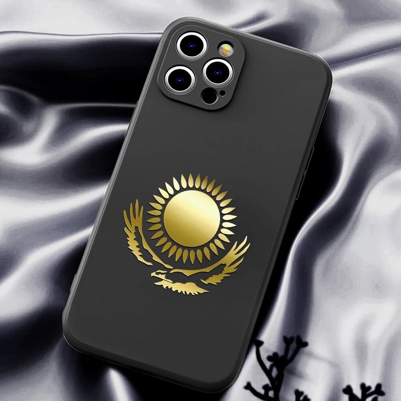 Autokleebis 3D Nikkelmetallist Kasahstani rahvuslik embleem Päikesekotka märk Auto Jalgratas Mootorratas Mobiiltelefon Dekoratiivne Aksessuaar