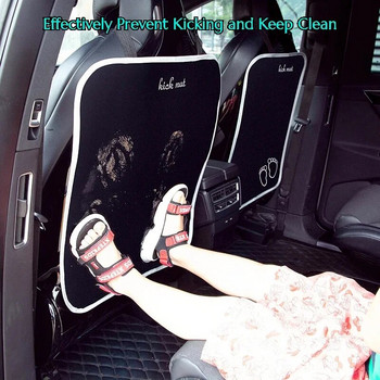 Car Kick Mat, Baby Kids Anti-Kick Mat Pad, Προστατευτικό καθίσματος αυτοκινήτου, Μαύρο κάλυμμα πλάτης καθίσματος για αδιάβροχη προστασία παιδιών (1 πακέτο)