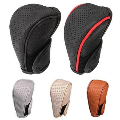 Car Gear Shift Cover Universal Anti Slip Shift Knob Cover PU Leather Wear resistant Gear Rod Cover Car Shifter Protector