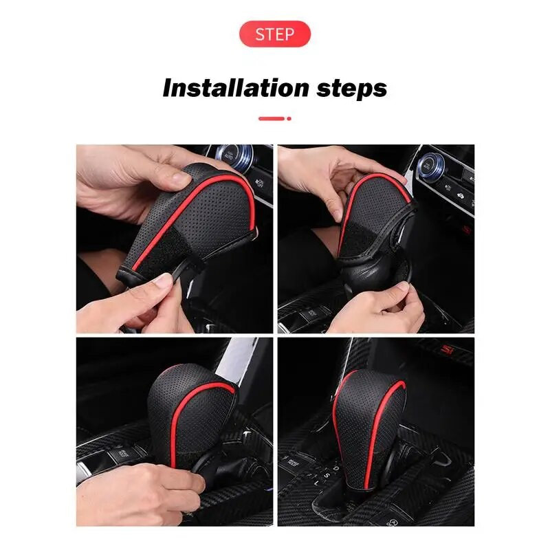 Automašīnas ātrumkārbas pārsegs Universāls pretslīdes pārslēga pārsegs PU ādas nodilumizturīgs zobrata stieņa pārsegs Automašīnas pārslēga aizsargs