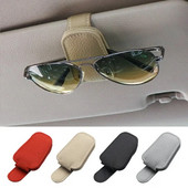 Κρεμαστά προστατευτική θήκη για γυαλιά αυτοκινήτου Ισχυρός μαγνήτης γυαλιά ηλίου με κλιπ PU Δερμάτινο αλεξήλιο που εξοικονομεί χώρο Αξεσουάρ αυτοκινήτου γενικής χρήσης