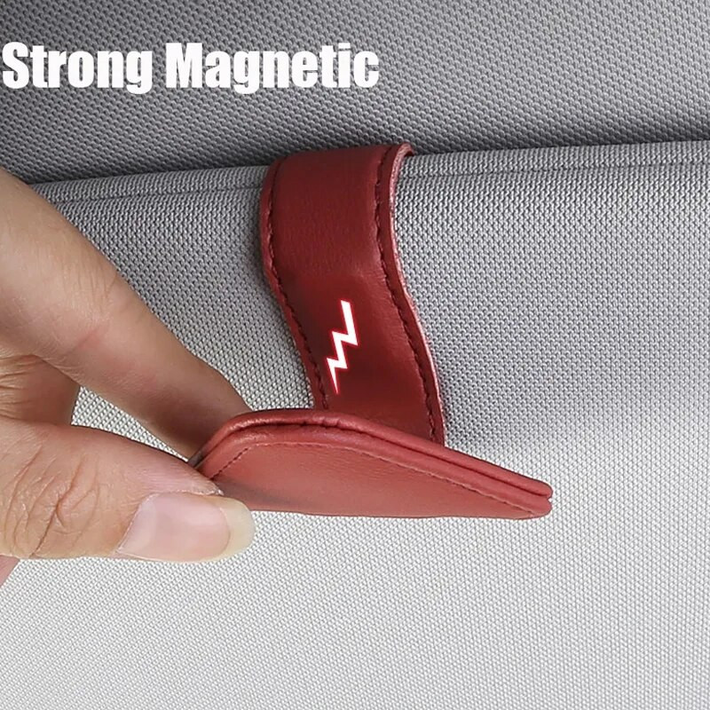 Universal Sun Visor Clip Θήκη γυαλιών ηλίου Θήκη γυαλιών αυτοκινήτου Θήκη γυαλιών αυτοκινήτου Microsoft Δερμάτινα γυαλιά Κρεμάστρα εισιτηρίων Κλιπ γυαλιών βάσης