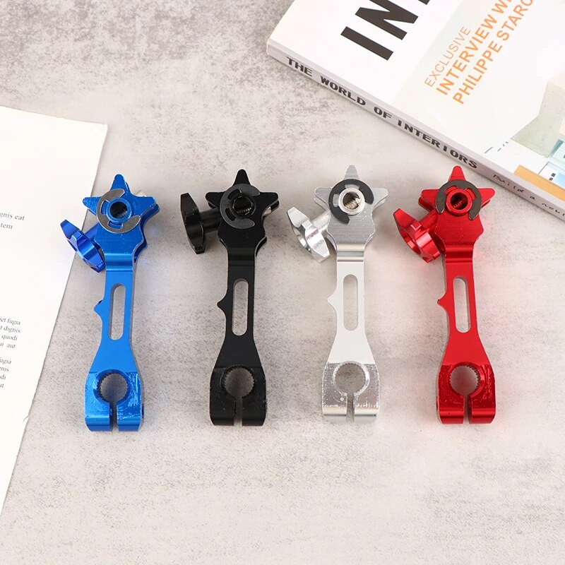 1 gab. Universāla CNC alumīnija sviras svira aizmugurējā bremžu svira, regulējama spriegojuma svira motocikla piederumiem