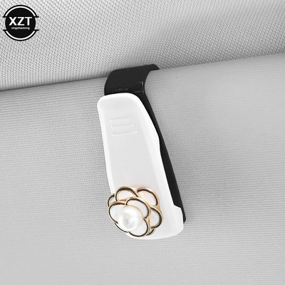 Prijenosne futrole za naočale za automobil Stezaljka za kartice Camellia Držač za sunčane naočale za vizir od sunca za automobil ABS držač za sunčane naočale za naočale