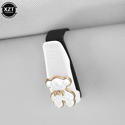 Prijenosne futrole za naočale za automobil Stezaljka za kartice Camellia Držač za sunčane naočale za vizir od sunca za automobil ABS držač za sunčane naočale za naočale