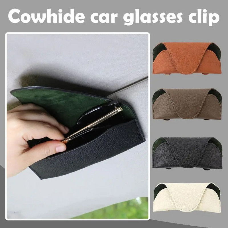 4 krāsu auto briļļu futrālis Auto saulessargu briļļu turētājs saulesbrilles klips Biļešu turētājs Daudzfunkcionāls auto glabāšanas futrālis