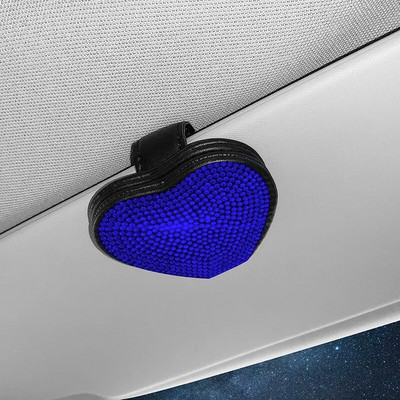 Diamond Love Auto brilles Saspraudes Turētājs Visor Klipu Brilles Saulesbrilles Karšu Klipu turētājs Bling Auto Salona Aksesuāri Meitenei