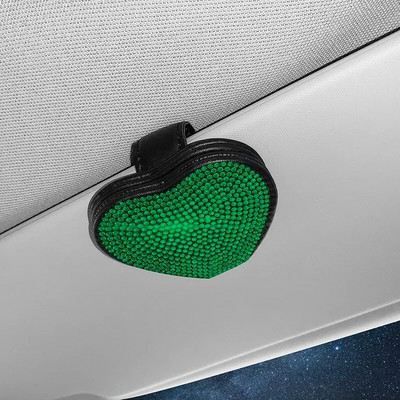 Diamond Love Auto brilles Saspraudes Turētājs Visor Klipu Brilles Saulesbrilles Karšu Klipu turētājs Bling Auto Salona Aksesuāri Meitenei