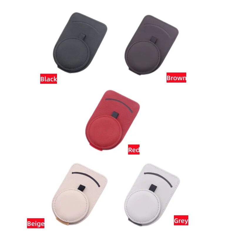 Automašīnu briļļu turētājs Universāls automašīnas vizieris saulesbriļļu turētājs, stiprinājums, ādas brilles, pakaramais Biļešu kartes klipsis Automašīnas vizieru piederumi