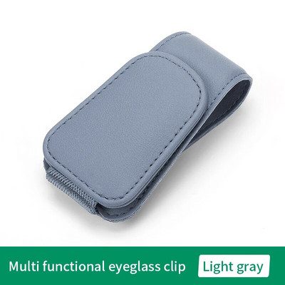 Automašīnas briļļu skava Daudzfunkcionāla integrēta izturīga ādas pārnēsājamas saulesbrilles Dokumentu biļešu turētāja klipsis Automašīnas interjera aksesuārs