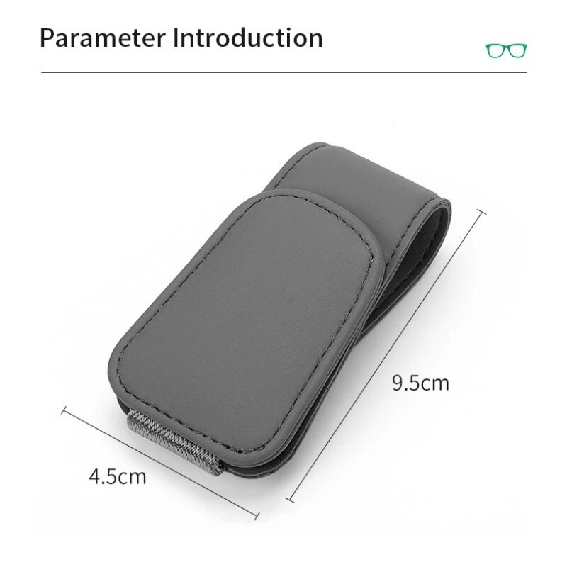 Automašīnas briļļu skava Daudzfunkcionāla integrēta izturīga ādas pārnēsājamas saulesbrilles Dokumentu biļešu turētāja klipsis Automašīnas interjera aksesuārs