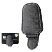 Mágneses napszemüvegcsipesz autóhoz PU bőr autós szemüvegtartó Univerzális autós kiegészítők Multifunkcionális napszemüvegcsipesz