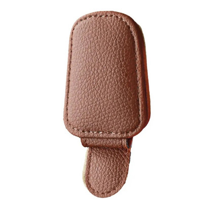 Mágneses napszemüvegcsipesz autóhoz PU bőr autós szemüvegtartó Univerzális autós kiegészítők Multifunkcionális napszemüvegcsipesz