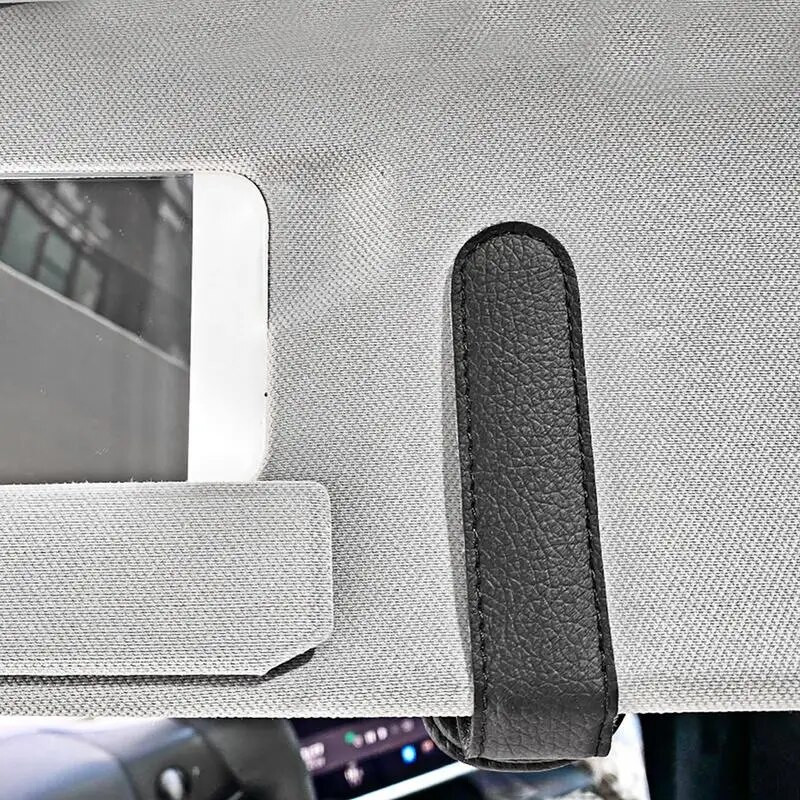 Mágneses napszemüvegcsipesz autóhoz PU bőr autós szemüvegtartó Univerzális autós kiegészítők Multifunkcionális napszemüvegcsipesz