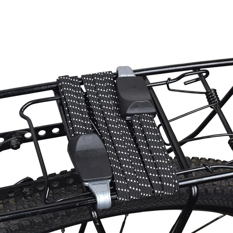 1 gab Velosipēdu bagāžas virve Kalnu velosipēda elastīgās siksnas Vada āķi Spēcīga elastība Ērti nēsāt āra spriegošanas jostas