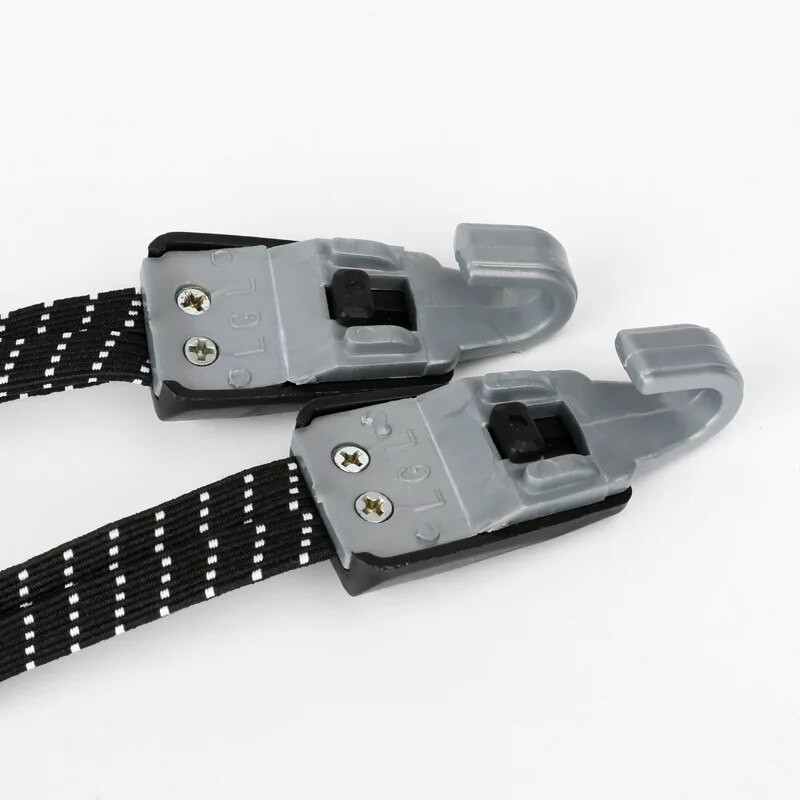 1 gab Velosipēdu bagāžas virve Kalnu velosipēda elastīgās siksnas Vada āķi Spēcīga elastība Ērti nēsāt āra spriegošanas jostas