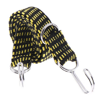 1 ΤΕΜ Αξεσουάρ ποδηλάτου Ελαστικά καουτσούκ για αποσκευές Σχοινί κορδόνι Γάντζοι Ποδήλατα Δέσιμο σχοινί Ποδήλατο Αποσκευές ράφι οροφής Λουράκι σταθερό άγκιστρο