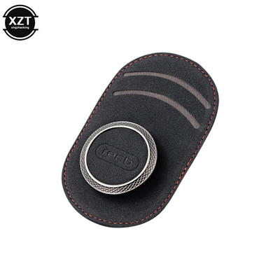 Μόδα θήκη γυαλιών αυτοκινήτου Universal Sun Visor Clip Θήκη γυαλιών ηλίου Suede δερμάτινα γυαλιά κρεμάστρα εισιτηρίων κλιπ γυαλιά Mount