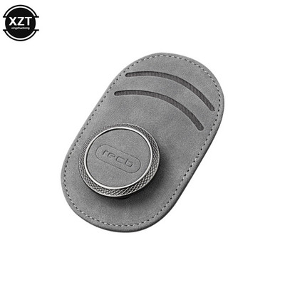 Μόδα θήκη γυαλιών αυτοκινήτου Universal Sun Visor Clip Θήκη γυαλιών ηλίου Suede δερμάτινα γυαλιά κρεμάστρα εισιτηρίων κλιπ γυαλιά Mount