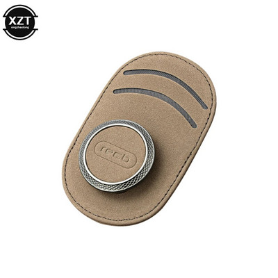 Μόδα θήκη γυαλιών αυτοκινήτου Universal Sun Visor Clip Θήκη γυαλιών ηλίου Suede δερμάτινα γυαλιά κρεμάστρα εισιτηρίων κλιπ γυαλιά Mount