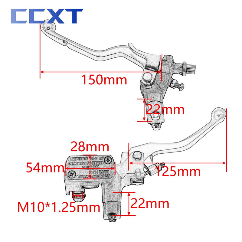 Mootorratta hüdrauliline pidurihoob ja siduri käepideme hoob Honda CR125R CR250R CRF 250X 450X 250R 450R 250RX 450RX 125F - 250F jaoks