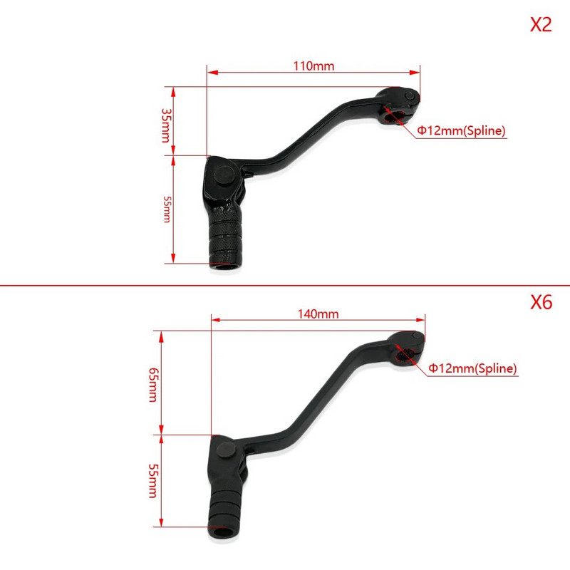 Za motocikl HONDA YAMAHA sklopiva ručica mjenjača Dirt Bike Pit Bikes Anti-Drop čelična papučica mjenjača KAYO T4 T6 BSE