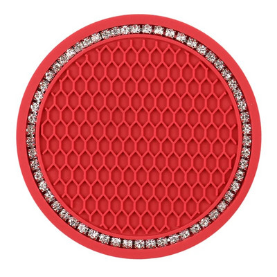 Automašīnu ūdens glāžu paliktņu turētāji Neslīdoši dimanta kalnu kristāla gumijas paklājiņš pudeļu turētājam.