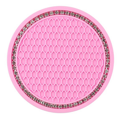 Automašīnu ūdens glāžu paliktņu turētāji Neslīdoši dimanta kalnu kristāla gumijas paklājiņš pudeļu turētājam.