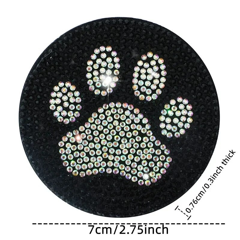 Diamond Footprint Pretslīdes paklājiņš Water Cup Auto aksesuāri Sievietēm Crystal Rhinestone Neslīdošs paklājiņš Нескользящий Коврик