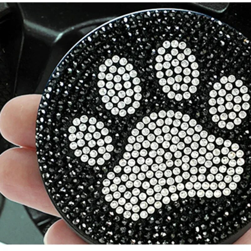 Diamond Footprint Pretslīdes paklājiņš Water Cup Auto aksesuāri Sievietēm Crystal Rhinestone Neslīdošs paklājiņš Нескользящий Коврик